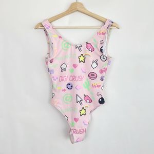 🦋H&M Emoji Pink 1 Piece Bikini